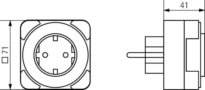 Immagine prodotto Theben Timer analogico Timer 27 7T senza riserva di energia Orologio a innesto
