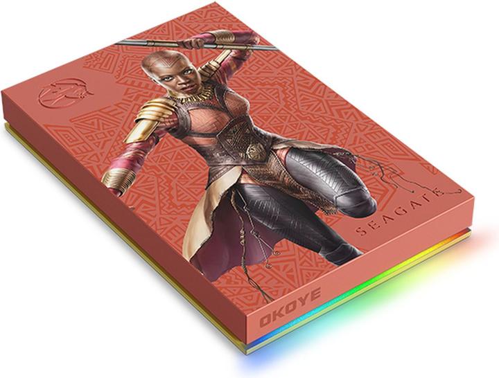 Actual product image Seagate FireCuda Gaming Hard Drive 2TB USB 3.0 Okoye Special Edition (2 TB)