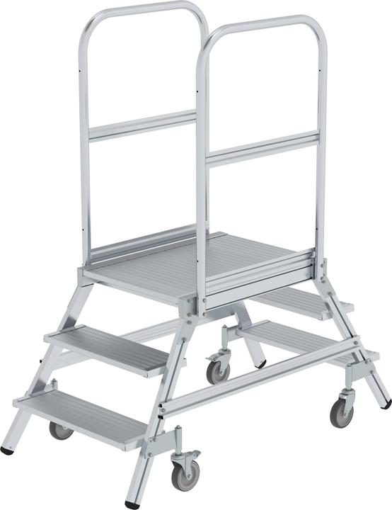 Immagine prodotto Munk Scala a piattaforma con salita su due lati (Scala a pioli, 151 cm)