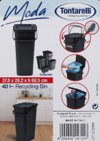 Actual product image Tontarelli bin with handle moda 38l green/black (38 l)