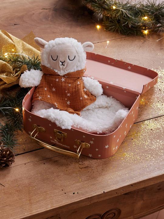 Actual product image Vertbaudet Baby gift set: sheep cuddle cloth & suitcase
