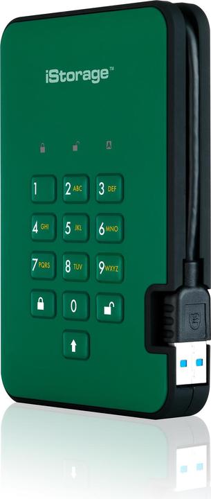 Produktbild iStorage diskAshur² - Festplatte - verschlüsselt - 3 TB - extern (tragbar) (3 TB)