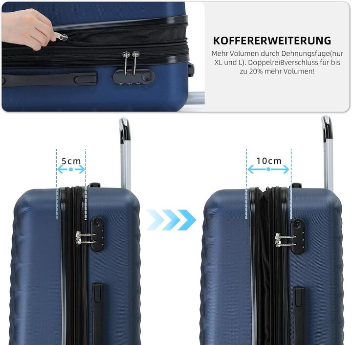 Image du produit Beibye 2066 Hartschalenkoffer mit Zahlenschloss (M (50 - 90l))
