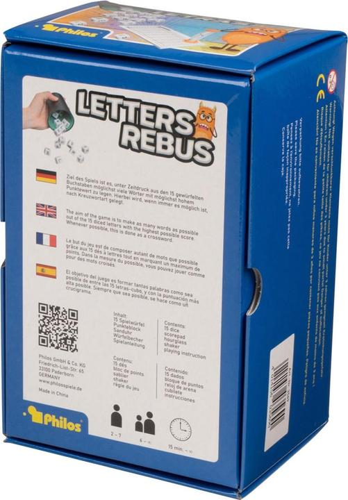 Actual product image Philos Letters Rebus (French, Italian, English, German)