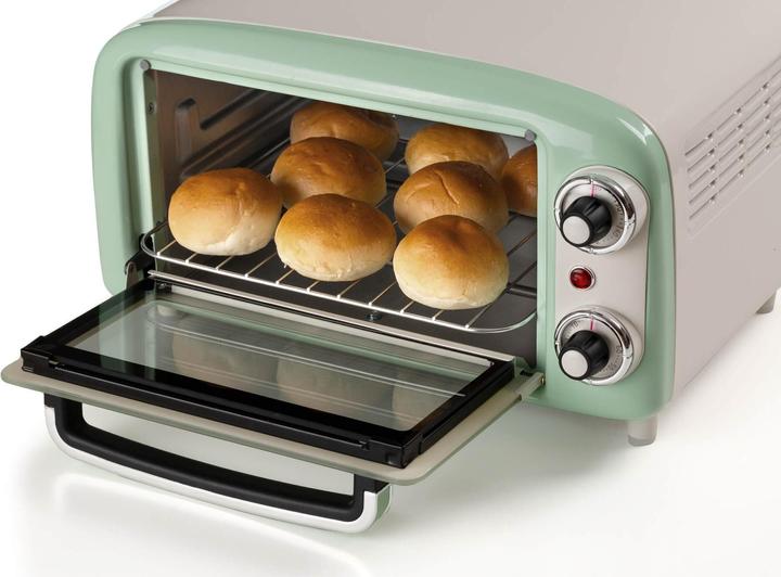 Actual product image Ariete Vintage Green mini oven (white/light green, 800 watts, 10 litres)