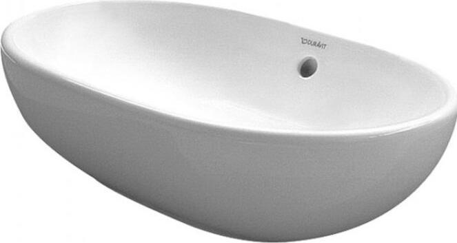 Actual product image Duravit Countertop basin FOSTER w ÜL without tap hole bench 495x350mm white WG (350 mm, 495 mm)