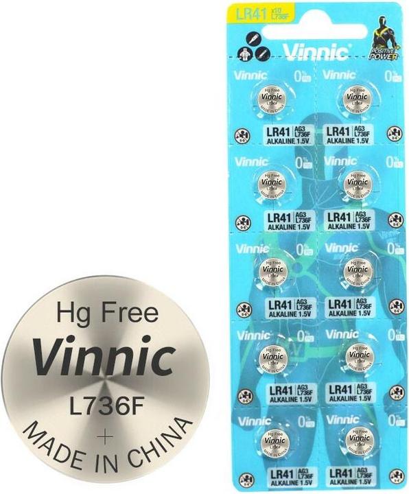 Produktbild Vinnic LR41 (10 Stk., LR41, 43 mAh)