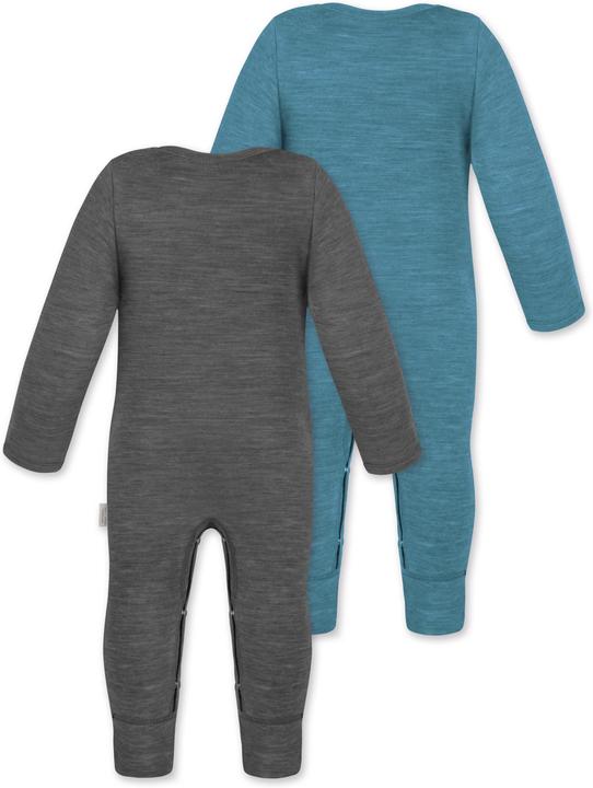 Actual product image Normani 2-pack baby merino romper "Tangoio" - 9595 (62)