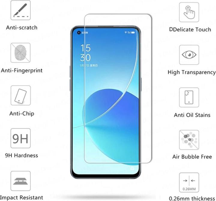 Produktbild Screenguard Oppo Reno6 Pro 5G Panzerglas Schutzfolie Case Friendly Design (1 Stück, Oppo Reno 6 Pro 5G)
