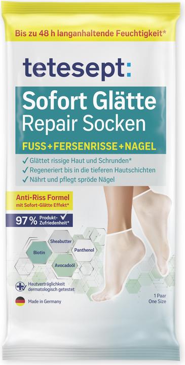 Actual product image Tetesept Instant Smooth+Repair socks (Soles)