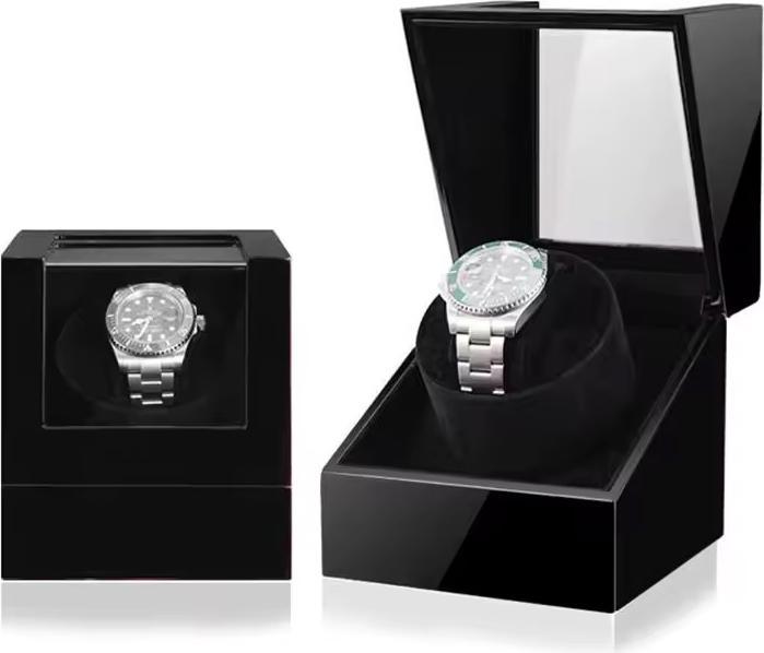 Cbx Eleganter Uhrenbeweger für 1 Uhr, Watchwinder Schwarz poliert (1 x)