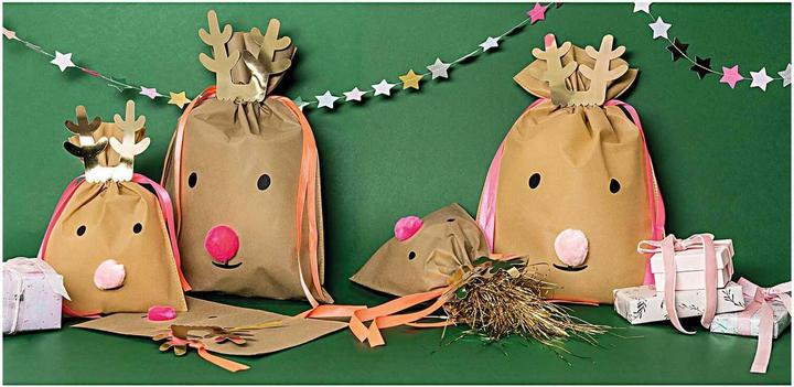 Image du produit Rico Design Pochette cadeau renne 30 x 45 cm, brun foncé (Coffret cadeau, 1 x)