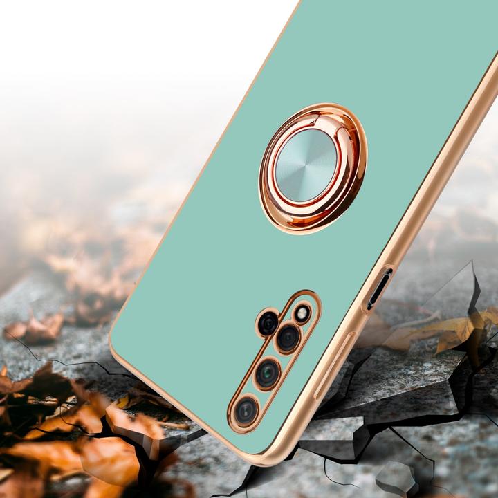 Actual product image Cadorabo Case for Honor 20 / 20S / Huawei NOVA 5T in TPU with camera protection and ring LM089 Style (K20, TCL 20S, Huawei Nova 5T)