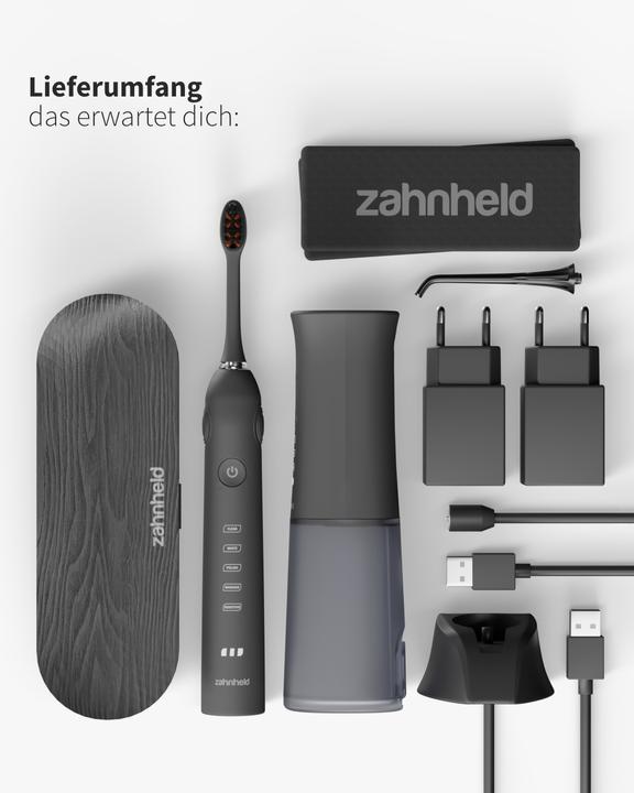 Image du produit Zahnheld Sonic toothbrush + oral irrigator black (Brosse à dents sonique)