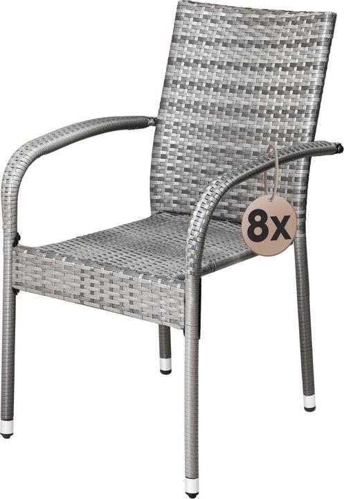Set of 8 grey