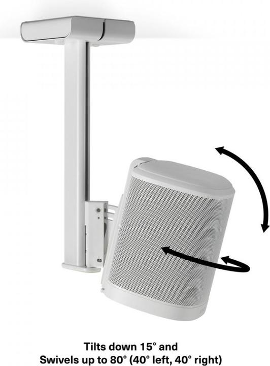 Actual product image Flexson Ceiling Mount for Sonos One & PLAY:1 (1 pcs., Wall installation, Pivoting, Tiltable)