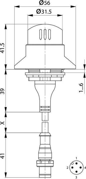 Produktbild Schlegel Not-Aus-Schalter 2 Öffner IP65, IP69K, IP67 1St.