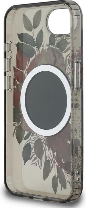 Produktbild Guess Case IML Flowers MagSafe for iPhone 16e black (Apple iPhone 16e)
