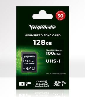 Voigtländer High-Speed SDXC 128GB UHS-I Cl10,U1,V10 (128 GB, SDXC, U1, UHS-I)
