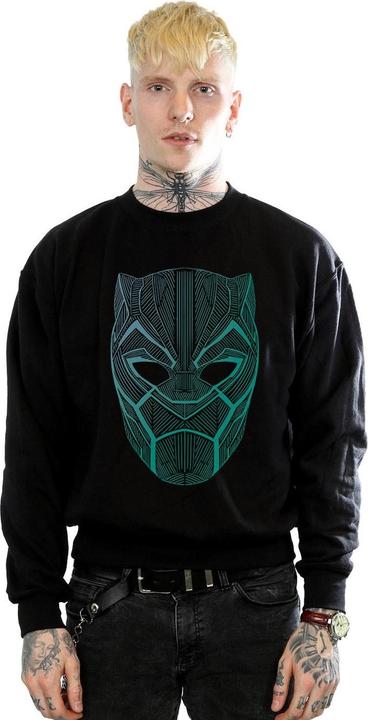 Immagine prodotto Felpa in cotone con maschera tribale Black Panther Uomo (S)
