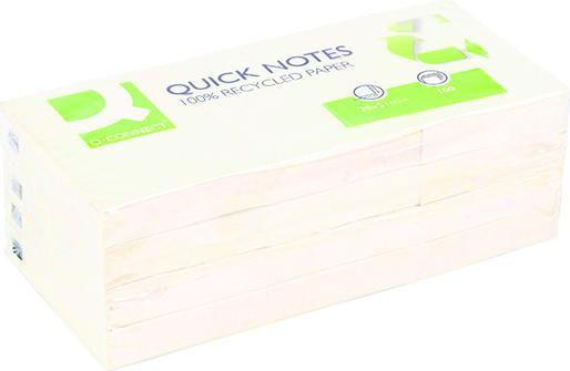 Produktbild Q-Connect Haftnotizen Quick Notes Recycling gelb (38 x 51 mm)