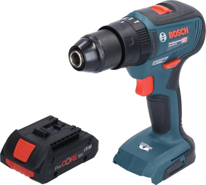Productafbeelding Bosch Professional Bosch GSB 18V-55 Professionele Accu Klopboormachine 18 V 55 Nm borstelloos + 1x ProCORE Accu 4.0 Ah (Oplaadbare batterij)