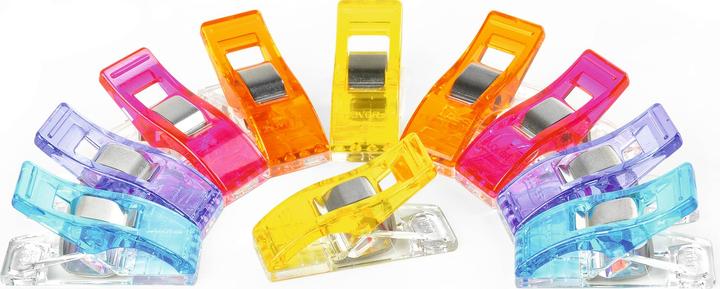 Actual product image Clover Fabric clips "Wonder Clips", 10 pcs, assorted colours