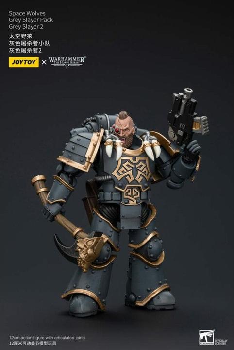 Produktbild Joy Toy Warhammer The Horus Heresy Actionfigur 1/18 Space Wolves Grey Slayer Pack Grey Slayer 2 12 cm