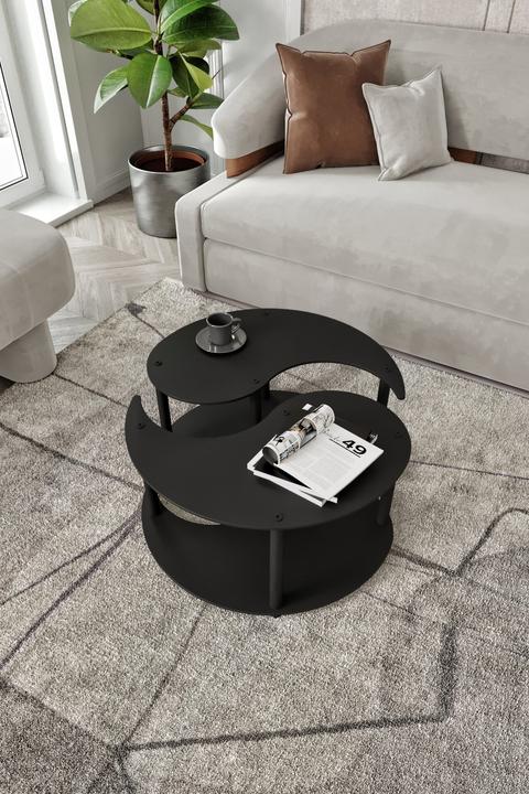 Actual product image Hanah Home Yin Yang Coffee Table 2 Set (70 x 38 x 70 cm)