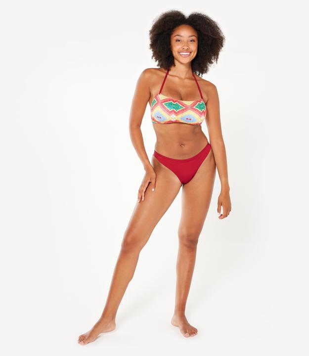 Immagine prodotto Olaian Bikini-Oberteil Damen Bandeau Surfen Lori Sangria rot (75 B)