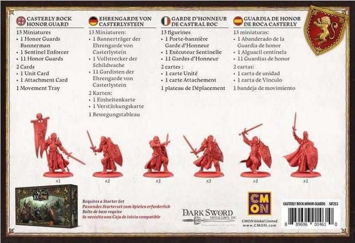 Produktbild Cmon CMND0217 - A Song of Ice & Fire Casterly Rock Honor Guard (Ehrengarde von Casterlystein) (Deutsch)