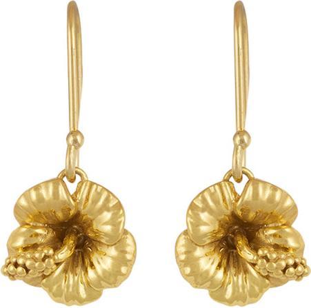 Actual product image Steinkult Gold-plated "Hibiscus Éclat" earrings (Brass 18ct gold-plated)