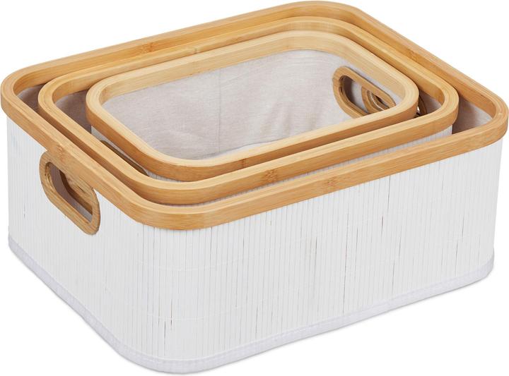 Actual product image Relaxdays 3x storage basket (3 x, 41 x 33 x 16.5 cm)