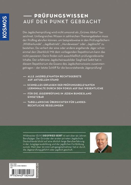 Produktbild Kosmos Jägerprüfung - das Repetitorium (Deutsch, Siegfried Seibt, 2024)