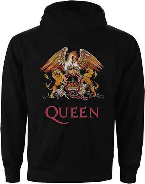 Actual product image Queen Unisex Adult Classic Crest Full Zip Hoodie (XL)