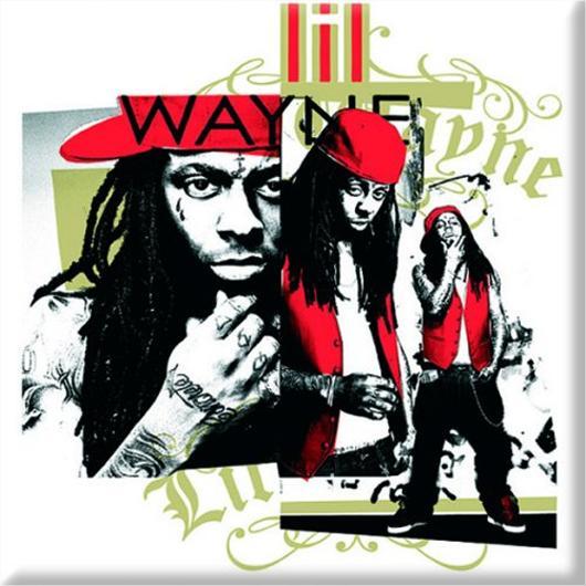 Actual product image Lil Wayne Red Cap Montage Fridge Magnet (1 x)
