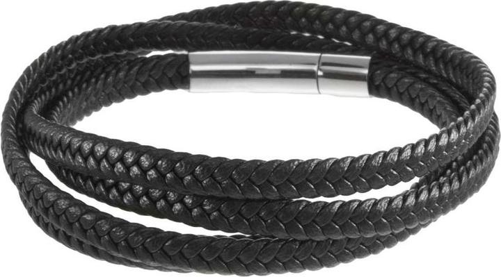 Immagine prodotto Bijouteria Lederarmband (20 cm, Acciaio inossidabile, Ecopelle, Cuoio)