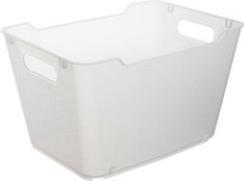 Produktbild keeeper Aufbewahrungsbox ""lotta"", 12,0 Liter, crystal-grey elegante Wanne mit Tragegriffen, mit Oberfläche (12 l)