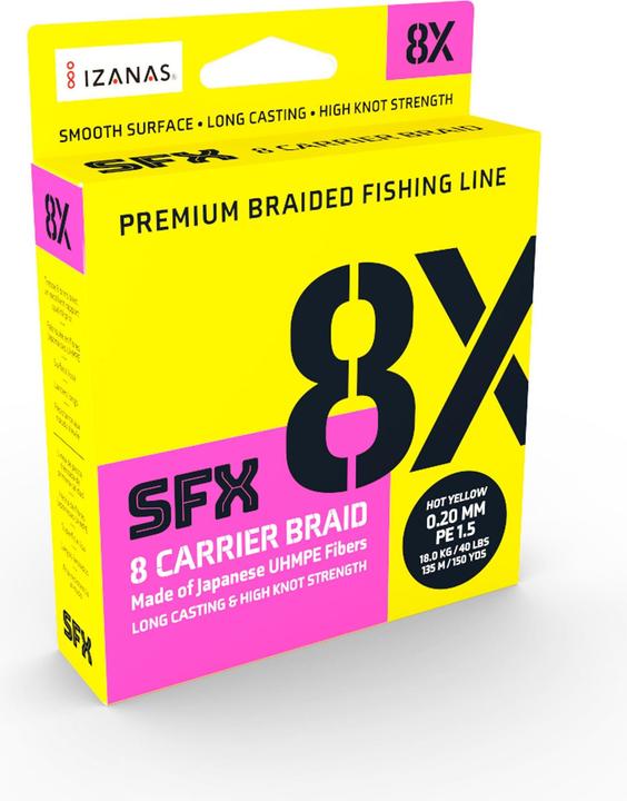 Produktbild Sufix 8x SFX Carrier Braid – 300m (10 kg, 0.16 mm)
