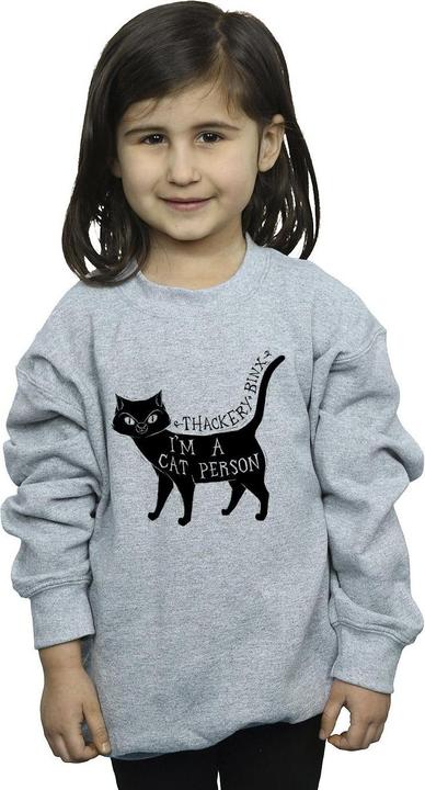 Actual product image Disney Girls Hocus Pocus A Cat Person Sweatshirt (116)