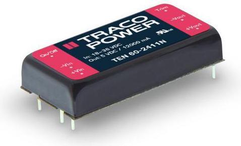 Actual product image TracoPower DC/DC converter 9... 18V 12V 5A 60W