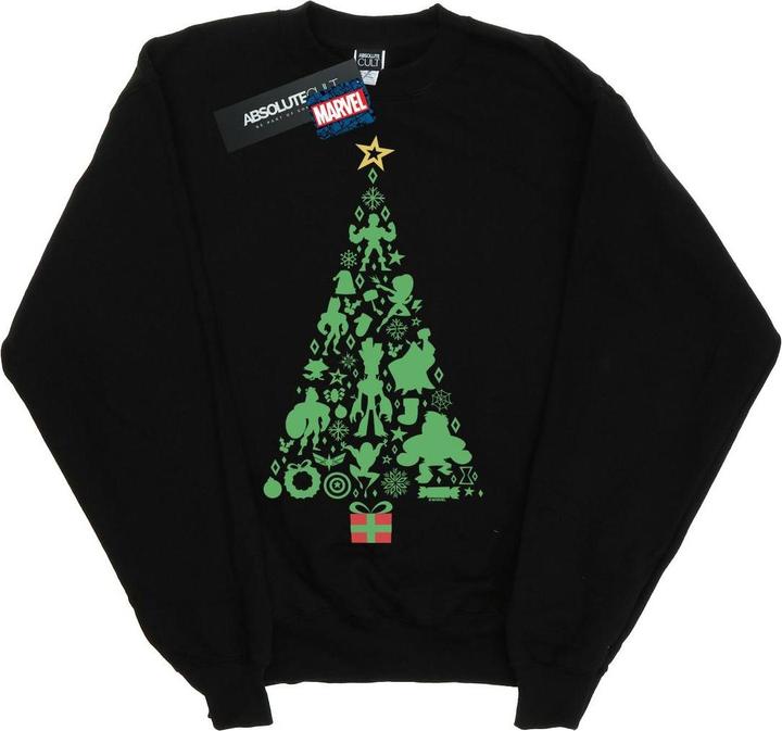 Actual product image Boys Avengers Christmas Tree Sweatshirt (104)