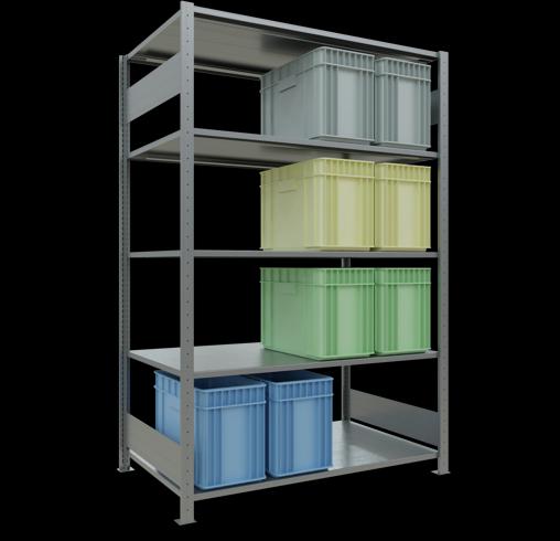 Actual product image Schulte Lagertechnik MULTIplus150 basic racking system with length ledgers