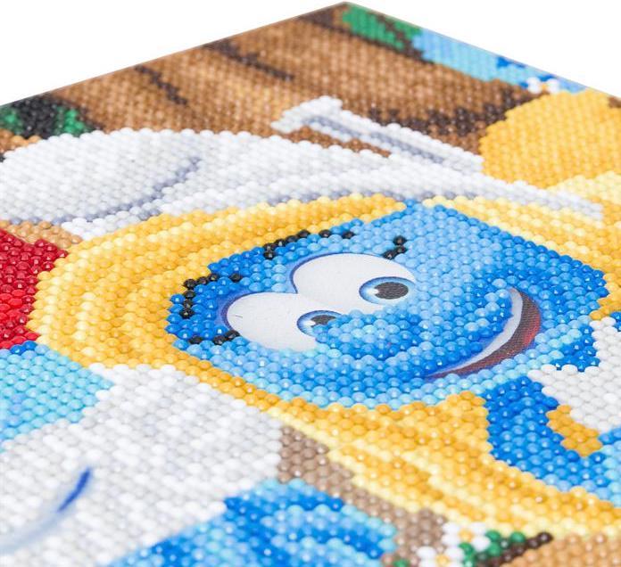 Actual product image Craft Buddy Smurfette and Papa Smurf, picture 30x30cm Crystal Art