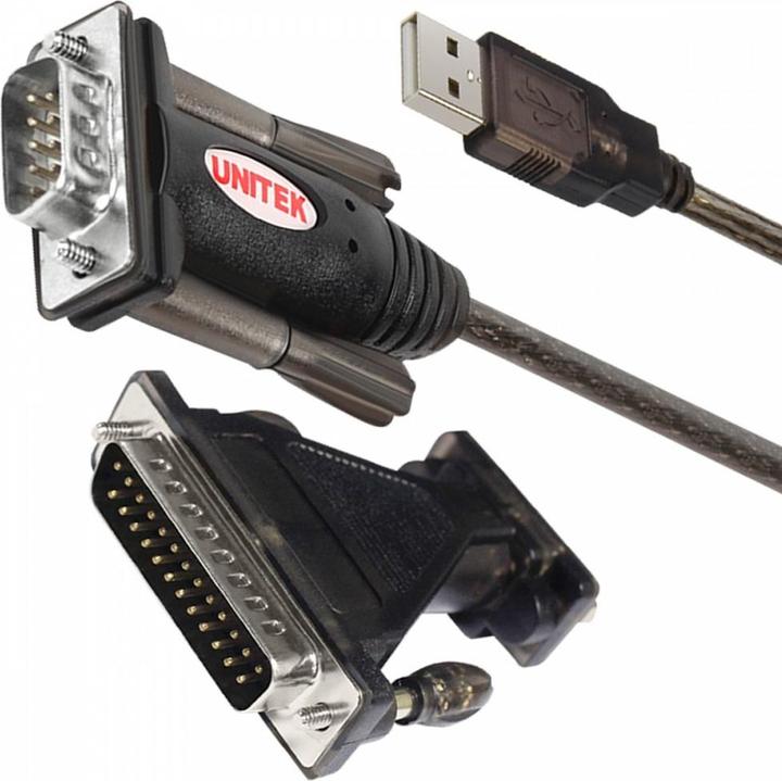 Image du produit Unitek Y-105A USB v. 1.1. DB9F/DB25M noir Adaptateur/interface de câble (1.50 m)