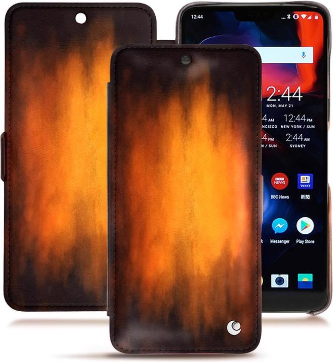 Productafbeelding Noreve Lederen omslag horizontaal (OnePlus 6)