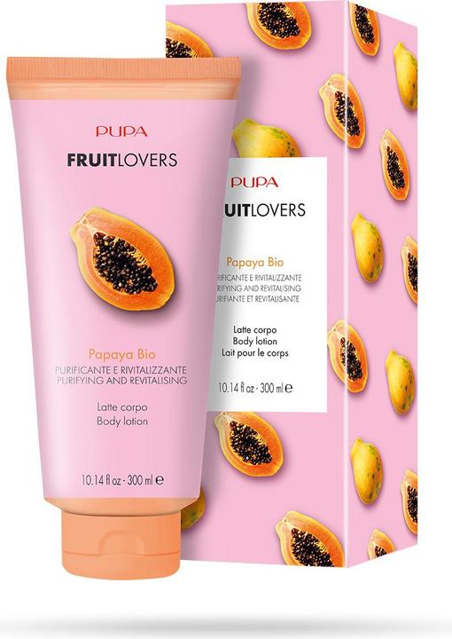 Actual product image Pupa Milano Fruit Lovers - Body Milk 002 - Papaya 300 ml (Body milk, 300 ml)