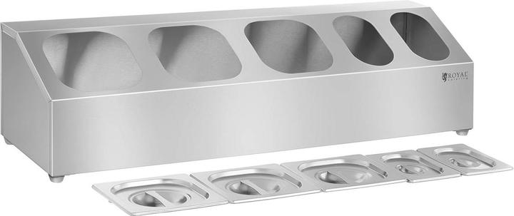 Produktbild Royal Catering GN Aufsatzbord Mit Deckel Gastronorm Behälter Gestell Edelstahl 6 Teilig