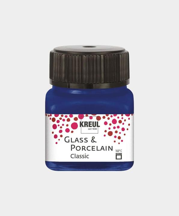 Productafbeelding Kreul Glas & Porselein Klassiek, porselein en glasverf (Koningsblauw, 20 ml)