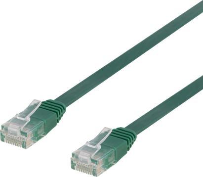 Produktbild Deltaco U/UTP Cat6 patch cable flat 1m 250MHz green (U/UTP, CAT6, 1 m)